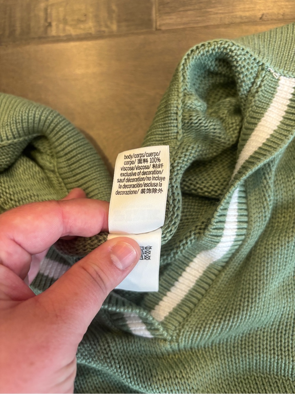 PINK Victoria's Secret Sage Green V-Neck Cropped Sweater - Picture 3 of 8